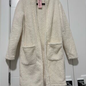 Elegant Cream Teddy Jacket for Women